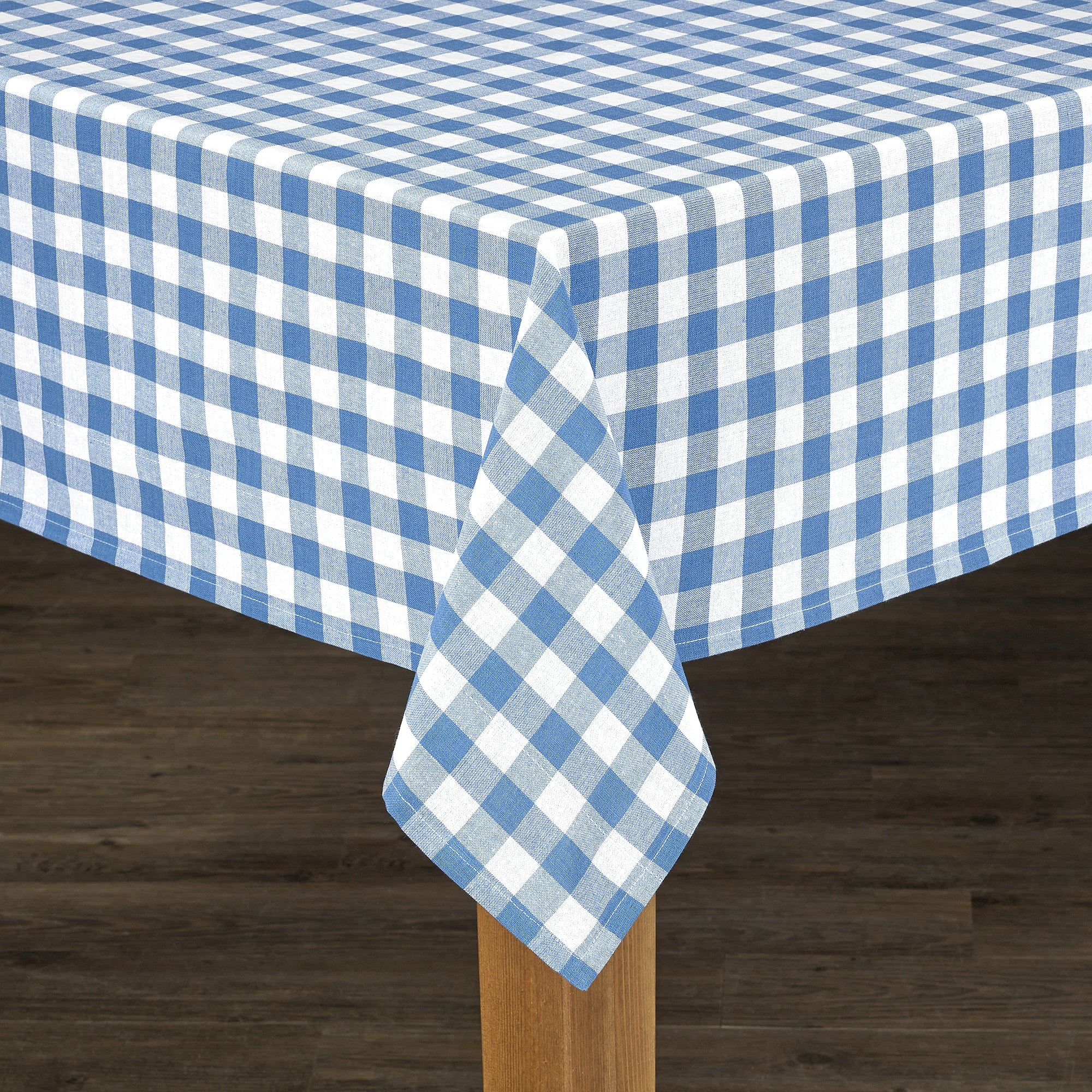Conventry Navy Buffalo Check 100 Cotton Tablecloth 70" Round