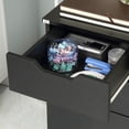 thumbnail image 3 of 3 Drawer File Cabinet | Store Stationery in 2 Small & 1 Large Drawer | Smooth Glide without Noise | Mobile with Locking Brakes, 3 of 3