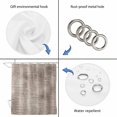 thumbnail image 3 of Brown Beige Shower Curtain Set - Small 36" x 72" Washable Bathtub Curtain with 12 Hooks, Farmhouse Linen Texture Waterproof Fabric Stall Shower Curtains for Bathroom/Bathtub Décor, 3 of 8
