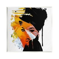 Stupell Industries Abstract Woman & Stars Abstract Painting Unframed Art Print Wall Art, 12 x 12