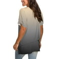 thumbnail image 5 of Women's Tops Plus Size Short Sleeve Casual V-neck Short Sleeve Loose T-shirt Tops Summer Plus Size Tunic Blouse Tops 2025, 5 of 8