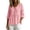 Pink, variant on Babydoll Tops for Women Cotton Linen Peter Pan Collar Blouse 3/4 Sleeve Lace Trim Casual Peplum Tops,L,Black