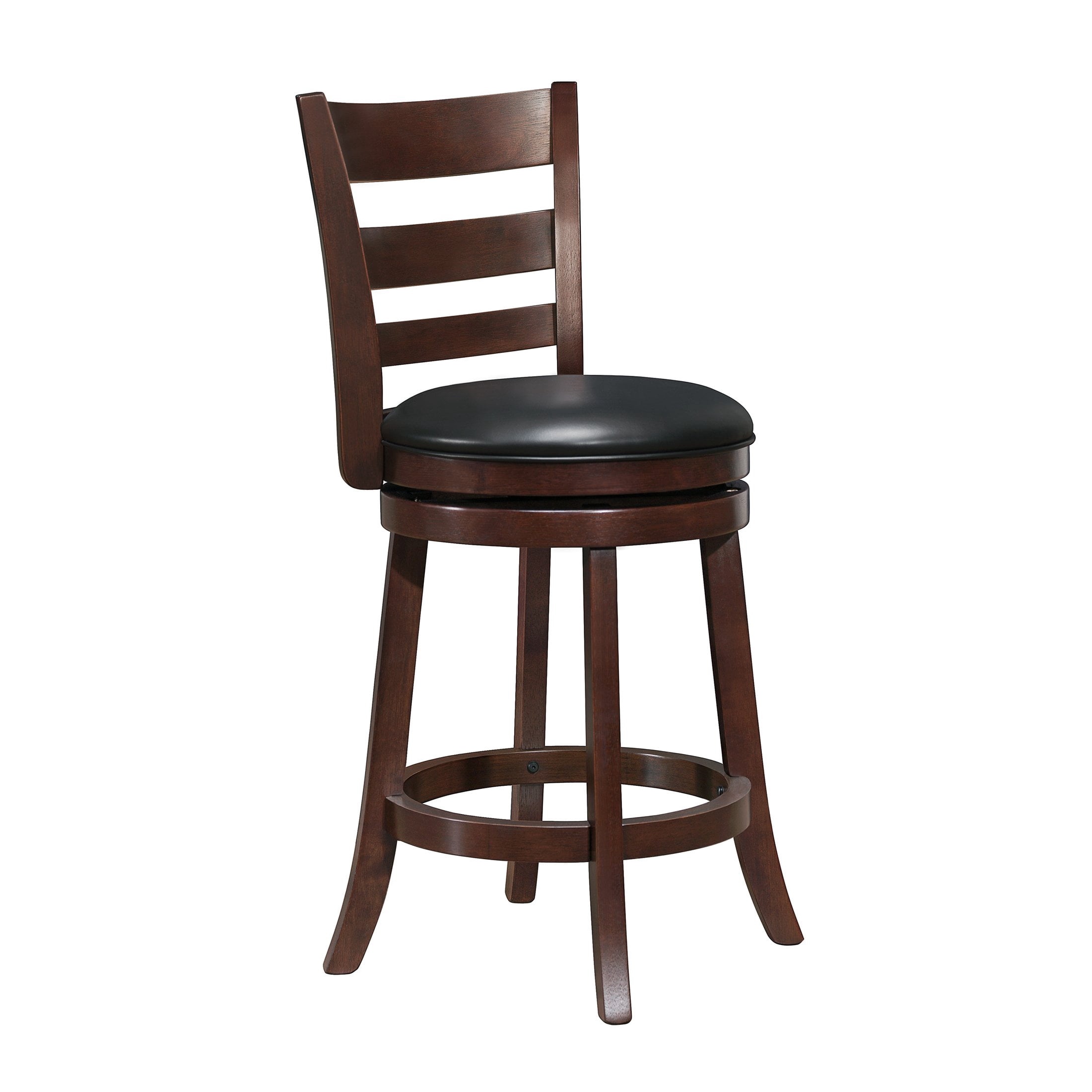 OakvillePark Odelia Ladder Back Swivel Barstool, Counter Height, Cherry