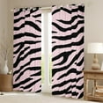 thumbnail image 2 of jejeloiu Chic Zebra Pattern Black Out Curtains,Geometric Striped Lines Curtains Pack of 2 (42x63 Each),Pink Black Bedroom Curtains For Kids,Breathable Home Decor, 2 of 6