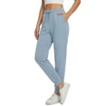 thumbnail image 2 of Fantaslook Scubaknit Pants for Women Elastic Waist Drawstring Tapered Lounge Pants with Pockets Casual Joggers, 2 of 8