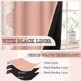 thumbnail image 6 of Pink Blackout Window Curtains for Living Room,Thermal Insulated Curtains,52x84 Inch,Set of 2, 6 of 6