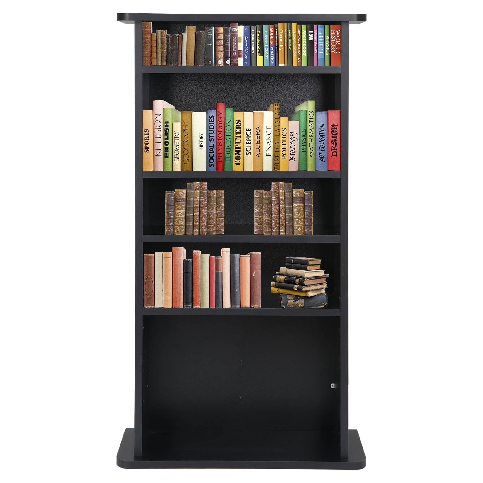 ZENY Multimedia Cabinet CD/ DVD Media Storage Cabinet Shelf Organizer Stand  Black
