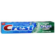 Crest Extra White Plus Scope Outlast Fluoride Toothpaste, Long Lasting Mint - 5.8 Oz, 2 Pack