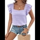 thumbnail image 1 of Top de Mujer con Cuello Cuadrado y Volantes de Corta L, 1 of 9