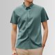 thumbnail image 3 of Camisa de manga corta con botones para hombre, estilo informal de negocios, poliéster/spandex, tallas M-XXXXL, 3 of 5