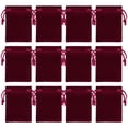 thumbnail image 1 of Bolsas de tela de terciopelo para joyas, bolsas de terciopelo con cordón, 100 unidades, 1 of 7