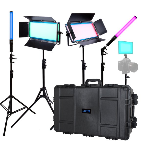 Dracast X Series LED Lighting Kit 18 (x2 DRX1000RGB, x1 DRX240RGB, x2 DRXLT400)