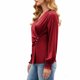 thumbnail image 4 of Ounisa Womens Business Casual Blouses Dressy Work Tops Fall Fashion 2025 V Neck Pleated Long Sleeve Shirts, 4 of 7