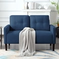 thumbnail image 5 of Gewnee 51.2”Loveseat Couch – Modern Small Sofa with Removable Back Cushions,Tapered Wood Legs,Ideal for Living Room,Apartment,Office.Blue, 5 of 14