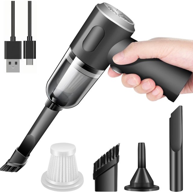 Aspiradora De Mano Inalámbrica Para Coche, Miniaspiradora Doméstica Recargable De Alta Potencia, Aspiradora Para Escritorio, Hogar Y Oficina, Aspiradora Portátil Para Coche
