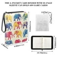 thumbnail image 3 of Game Card Storage Bag Collectible Trading Card Albums The 4-Pocket Card Binder With 50-Page Sleeve Can Hold 400 Game Cards Beautiful Elephant, 3 of 6