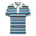 thumbnail image 4 of Mens Polo Shirt Spring and Summer Fashion Lapel Zipper Short Sleeve Printed T Shirt Top, 4 of 5