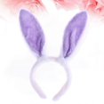 thumbnail image 3 of Plush Bunny Ears Hairbands Bunny Headband Bunny Ears Hairbands (White and Purple), 3 of 3