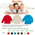 thumbnail image 4 of Kleverkids Boys Solid Cargo Polo Peruvian Cotton T-Shirt – Long Sleeve, Polo Neck With 3 Buttons – Navy, 3-6M, 4 of 5