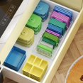 thumbnail image 5 of Expandable Food Container Lid Organizer Large Capacity Adjustable 10 Dividers Detachable Lid Organizer Rack for Cabinets Cupboards Pantry Shelves Drawers to Keep Kitchen Tidy White(Patent Pending), 5 of 5