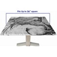 thumbnail image 5 of Elastic Edge Fitted Square Table Cover, Marble Pattern Printed on Stretchable Polyester Table Cover, for Indoor Holiday Family Banquet and Outdoor Patio Use, Fit for 36" x 36"Square Table, 5 of 5