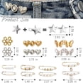 thumbnail image 2 of 16 Set Pant Waist Tightener, Adjustable Pant Clips Waist Tightener Buttons Pins, 2 of 6