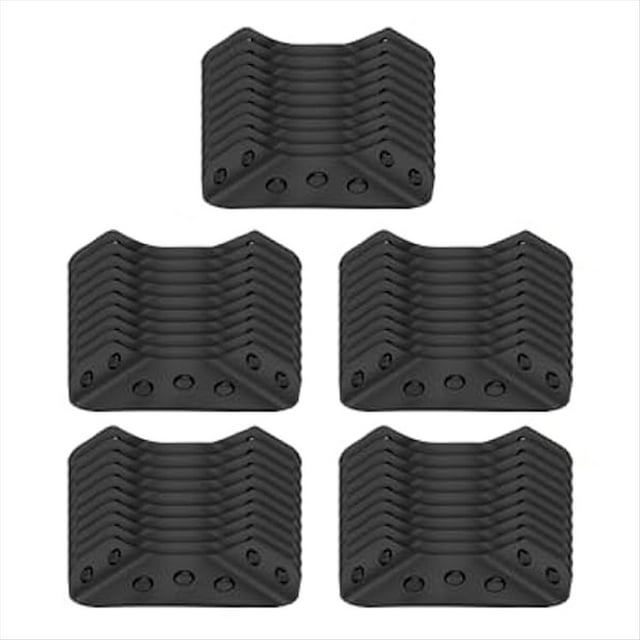 Conector de Esquina Universal para Muebles de Acero Inoxidable de 50 Piezas, Soporte de Esquina para Estante, Gabinete, Mesa, Silla con 200 Tornillos