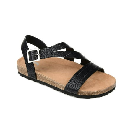 

Journee Collection Womens Rozz Flats SlingBack Footbed Sandals