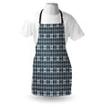 thumbnail image 3 of Traditional Apron Europe Azulejo Portuguese Mosaic Tiles Folkloric Cultural Heritage Spanish, Unisex Kitchen Bib Apron with Adjustable Neck for Cooking Baking Gardening, Dark Blue White, by Ambesonne, 3 of 3