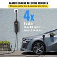 thumbnail image 3 of VEVOR Nivel 2 EV Cargador, 16 Amp 110V-240V 3.84 kW, Cargador de vehículo electrico portátil con cable de carga de 25 pies NEMA 6-20 Enchufe, SAE J1772 Estación de carga EV domestica, 3 of 9