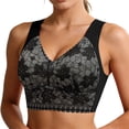 thumbnail image 2 of Minimizer Bras for Women Lightweight Full Coverage Floral Lace Racerback Push Up Bra, 2 of 6