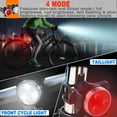 thumbnail image 6 of USB Rechargeable Bike Light Set,Super Bright Front Headlight and Rear LED Bicycle Light,650mah Lithium Battery,4 Light Mode Options(2 USB cables and 4 Strap Included), 6 of 7