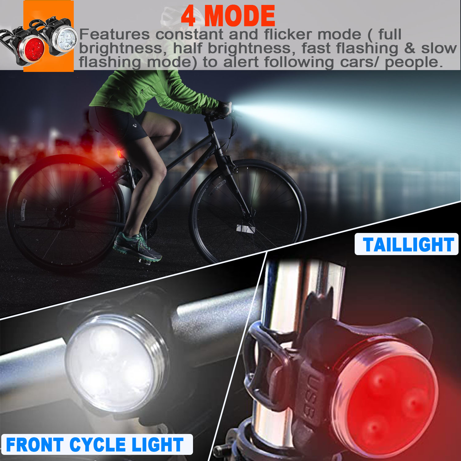 Camkey USB Rechargeable Bike Light Set photo 6