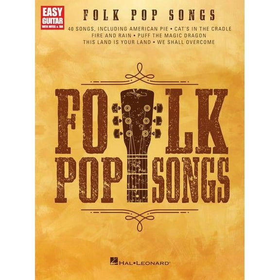 Hal Leonard Folk Pop Songs for Easy Guitar