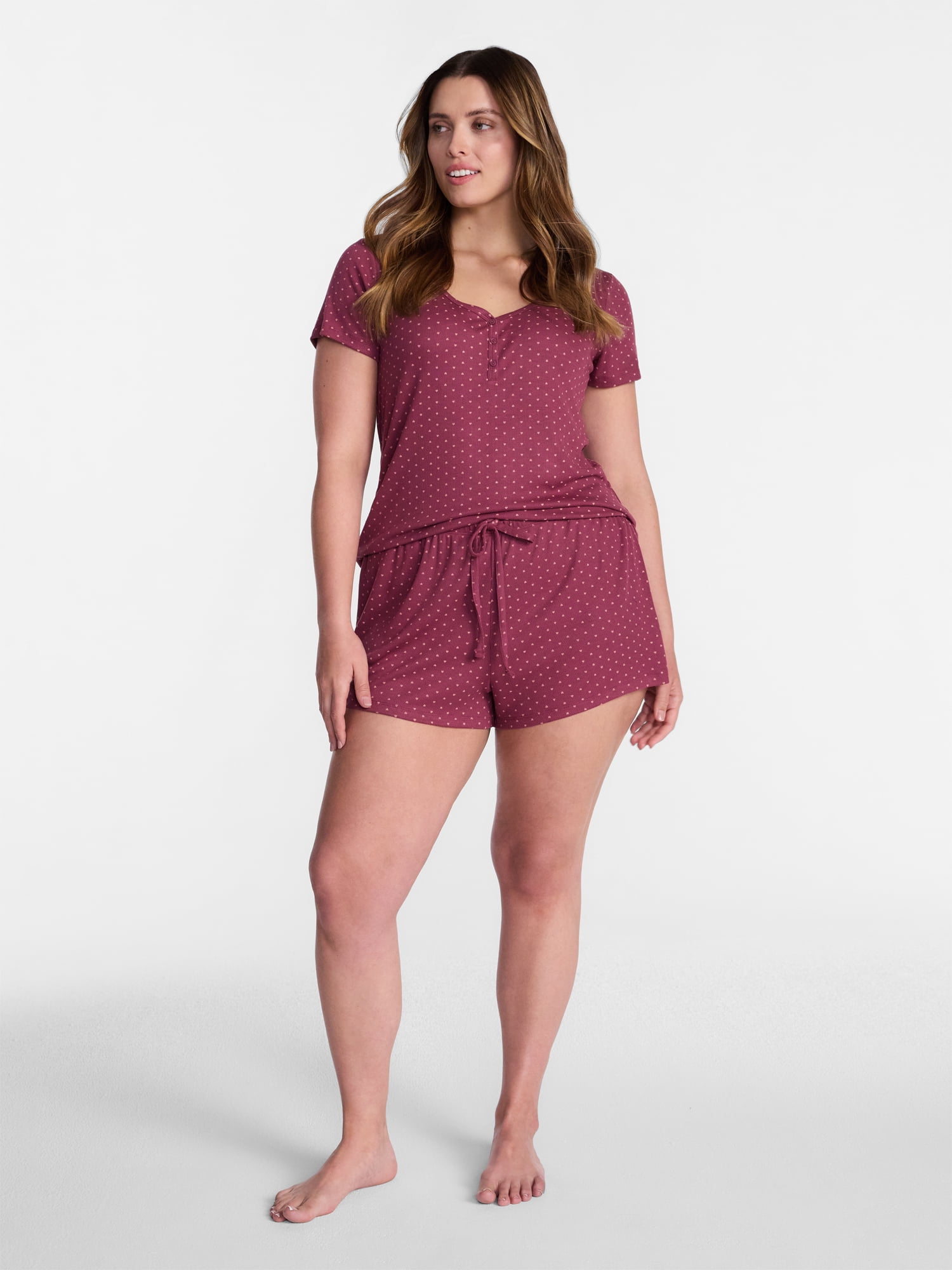 Joyspun Women’s Modal Blend Ribbed Sleep Shorts, 2.75'' Inseam, Sizes XS-3X