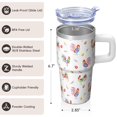 thumbnail image 3 of 20oz Chicken Graphic Tumbler with Handle Popular Birthday Christmas Gift for Chicken Enthusiasts Women Men Insulated Travel Mug Cup Holder Friendly Wide Mouth for Ice Hot Coffee Cold Soda Daily Use, 3 of 6
