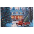 thumbnail image 1 of Tapis En Caoutchouc Imprimé (Camion Rouge Avec Arbre), 1 of 3