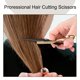 thumbnail image 4 of Tijeras para el cabello de 6 pulgadas, tijeras profesionales para cortar el cabello en oro negro, suministros de tijeras de peluquero de acero inoxidable, para salones, 4 of 5