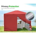 thumbnail image 5 of Quictent Privacy 8'x8' Easy Pop up Canopy Tent with Sidewalls and Mesh Windows Enclosed Instant Canopy Shelter Portable Waterproof (Burgundy), 5 of 9