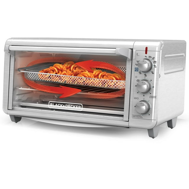 Horno Tostador Black+Decker Air Fry Convección 6 Rebanadas Plata plateado TO3265XSS