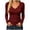 #043-Wine, variant on Warop Womens Tunic Tops Long Sleeve V Neck Ribbed Knit Blouse Slim Fitted Stretchy Basic Tee Shirt Casual Fall Outfits