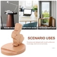 thumbnail image 5 of Milisten Wood Cellphone Holder Rabbit Tabletop Mobile Tablet Holder Bunny Wood Craft Ornament for Office, 5 of 5