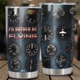 thumbnail image 2 of I''d Rather be Flying Tumbler Cup Pilot Gauges 20Oz Double Wall Vacuum Insulated Travel Mug With Lids Thermos Aviation Airplane Gifts for Aviator Women Men Him On Christmas Birthday, 2 of 6