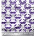 thumbnail image 1 of Soimoi Purple Heavy Canvas Fabric Filigree Damask Print Fabric by the Yard 58 Inch Wide, 1 of 3