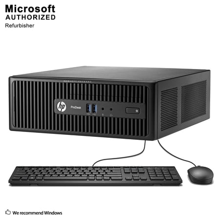HP ProDesk 400 G3 Small Form Factor PC  Intel Core I3-6100 3.7Ghz  8G DDR4  256 GB SSD  DVD  DP  4K Support  WiFi  BT  Keyboard & Mouse  Windows 10 Pro 64 Bit-Multi(EN/ES/FR) Used Grade A
