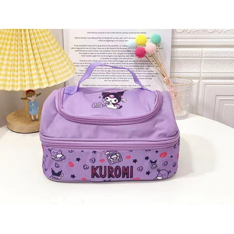 Sanrio Hello Kitty Lunch Box Kuromi Cinnamoroll My Melody Keep Warm Keep  Cold Portable Lunch Box Bag Large Capacity Storage Bag 
