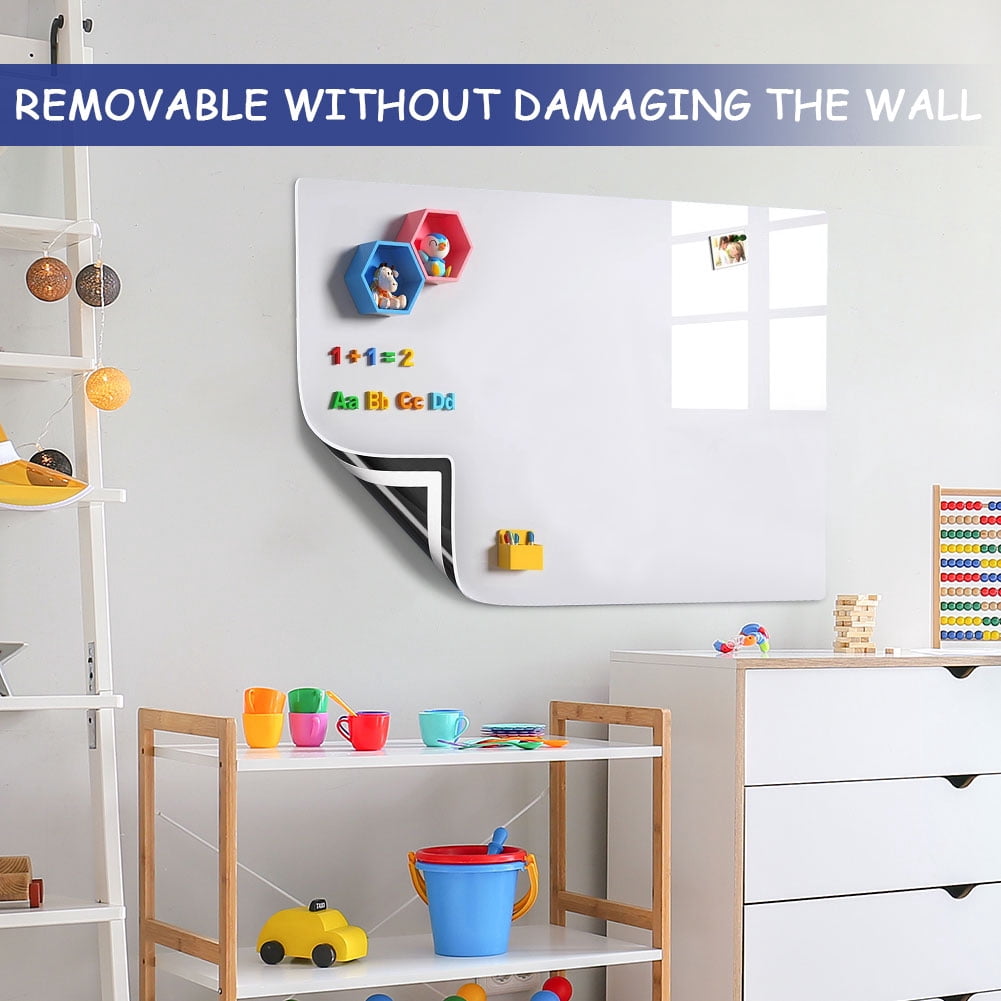 golytefs Magnetic White Board Sticker Wall Dry Erase Board Include Marker Magnet Eraser