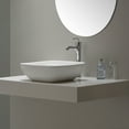KRAUS Elavo™ Soft Square Ceramic Vessel Bathroom Sink in White with Pop