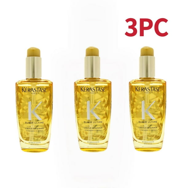 KERASTASE Elixir Ultime L'Huile Originale Beautifying Oil Treatment For All Hair Types, 1000 ml / 3.4 oz,3PC