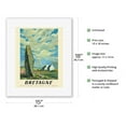thumbnail image 2 of Brittany (Bretagne) - Northwest France - French National Railways (SNCF) - Vintage Railroad Travel Poster by Abel c.1947 - Fine Art Rolled Canvas Print 11in x 14in, 2 of 4